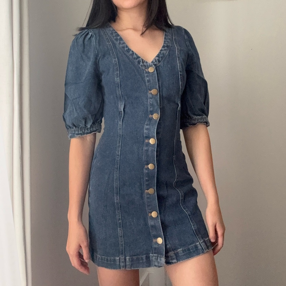 Blue Denim Mini Dress